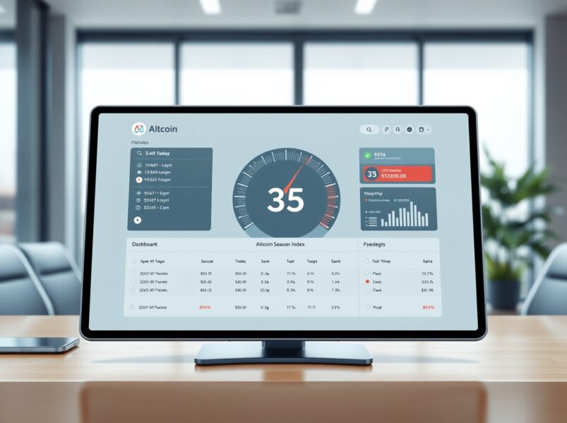 山寨币指数停在35，比特币主导力持续强化