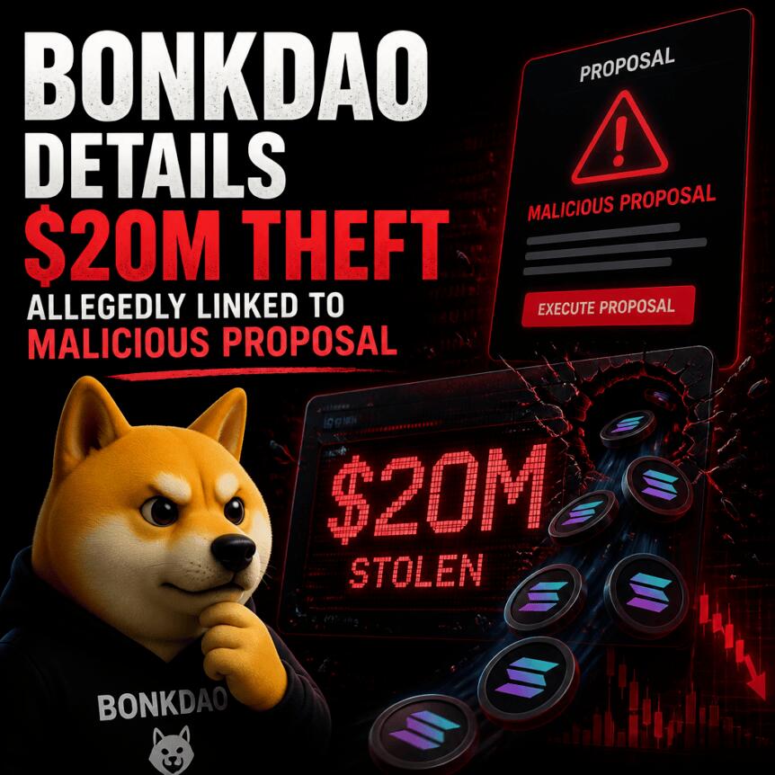 BonkDAO金库遭恶意提案劫掠2000万美元